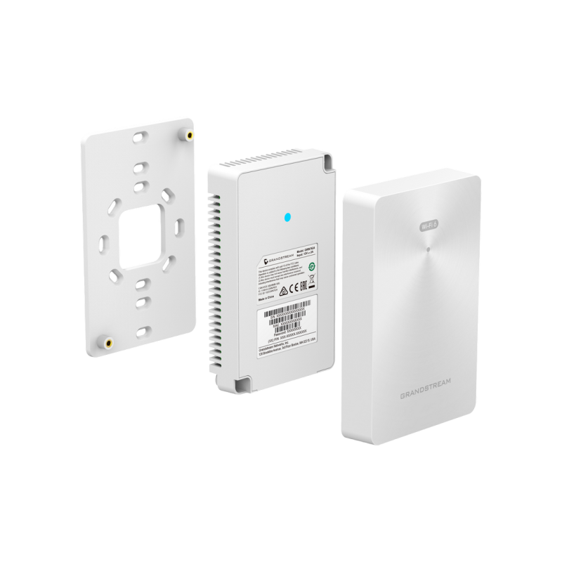 Wi-Fi 6 In-Wall Dual Band Access Point Grandstream "GWN7661" 1,77Gbps, OFDMA, 1xGbE IN, 3xGbE OUT (2xPoE
