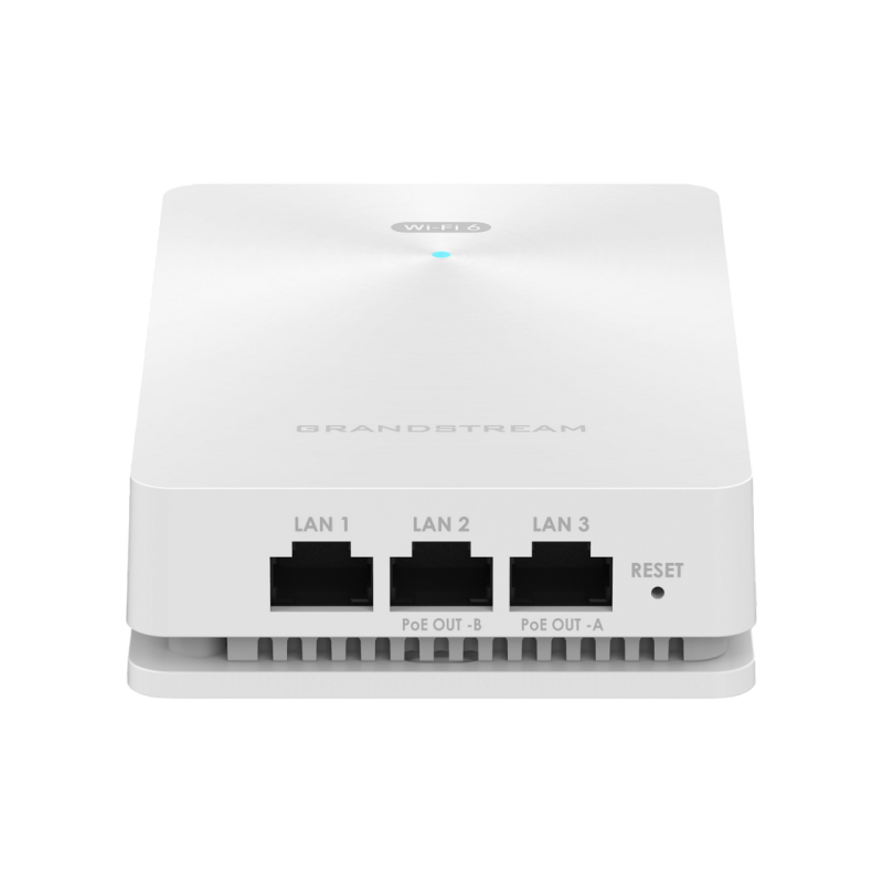 Wi-Fi 6 In-Wall Dual Band Access Point Grandstream "GWN7661" 1,77Gbps, OFDMA, 1xGbE IN, 3xGbE OUT (2xPoE
