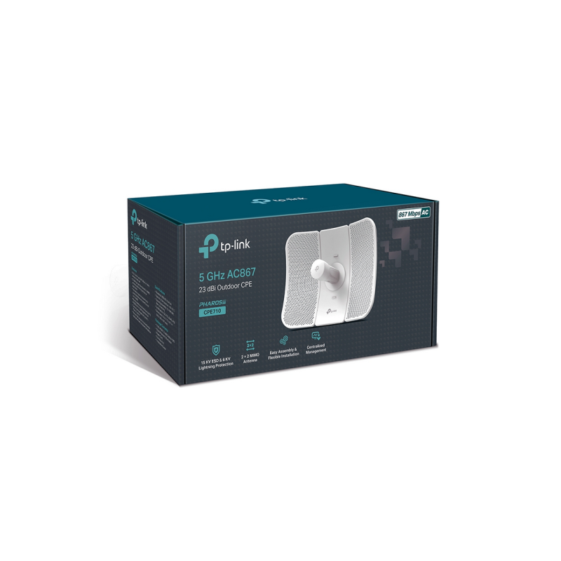Wi-Fi AC Outdoor Access Point TP-LINK "CPE710", 867Mbps, 23dBi, 2x2 MIMO, Centralized Management, PoE