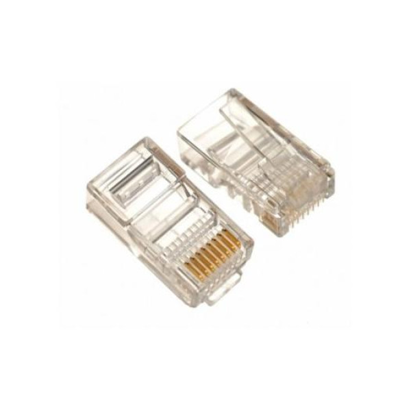 RJ45 Modular Plug, Cat.5E, Long Type, 3u" Gold plated, 100pcs/bag
