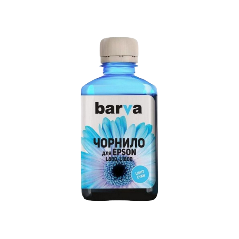 Чернила Barva для Epson L800/810/850/1800 (T6735) светло-голубые 180 гр совместимые