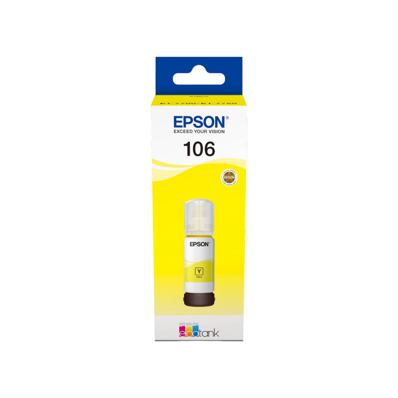 Картридж с чернилами Epson C13T00R440, 106 EcoTank, Yellow