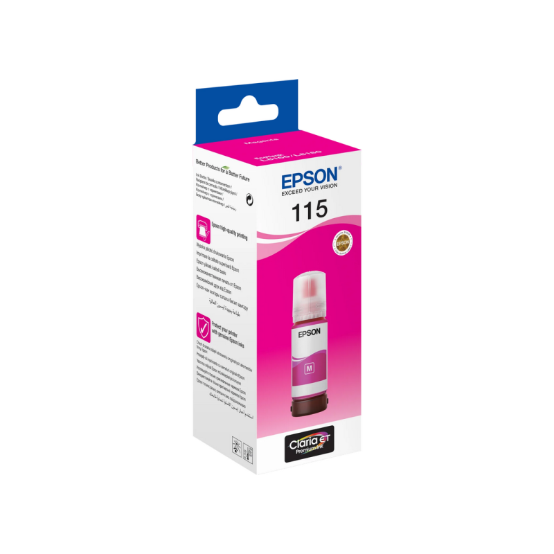 Ink Epson C13T07D34A, 115 EcoTank Ink Bottle, Magenta