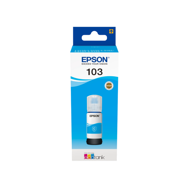 Картридж с чернилами Epson T00S24A, 103 EcoTank Cyan Bottle
