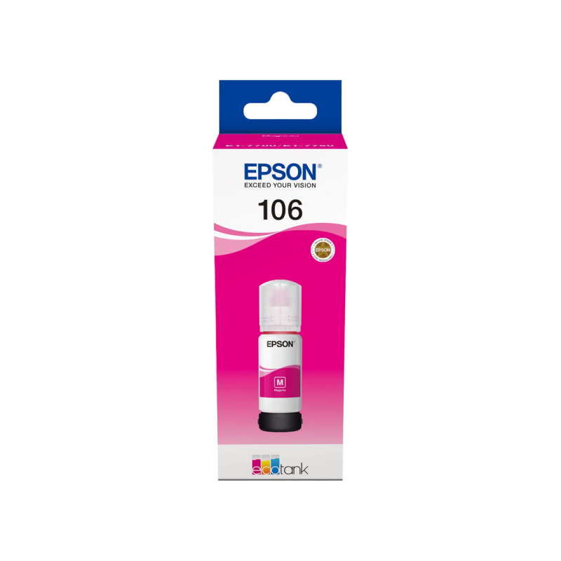Картридж с чернилами Epson C13T00R340, 106 EcoTank, Magenta