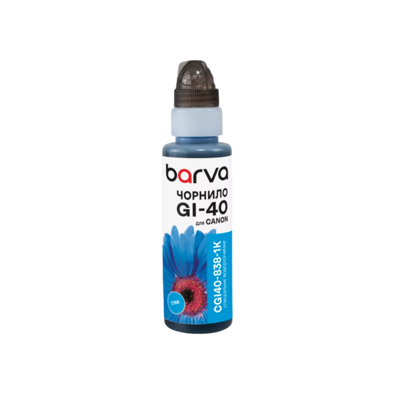 Чернила Barva для Canon серии G голубые (GI-40 C) 100гр OneKey (CGI40-838