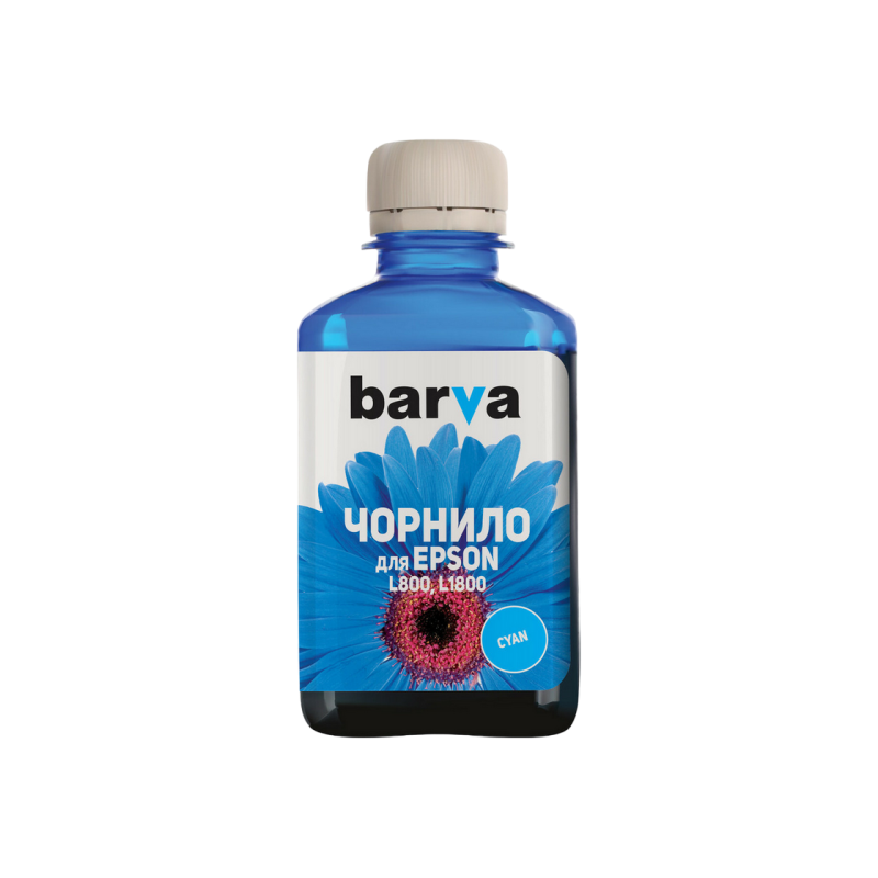 Чернила Barva для Epson L800/810/850/1800 (T6732) голубые 180 гр совместимые