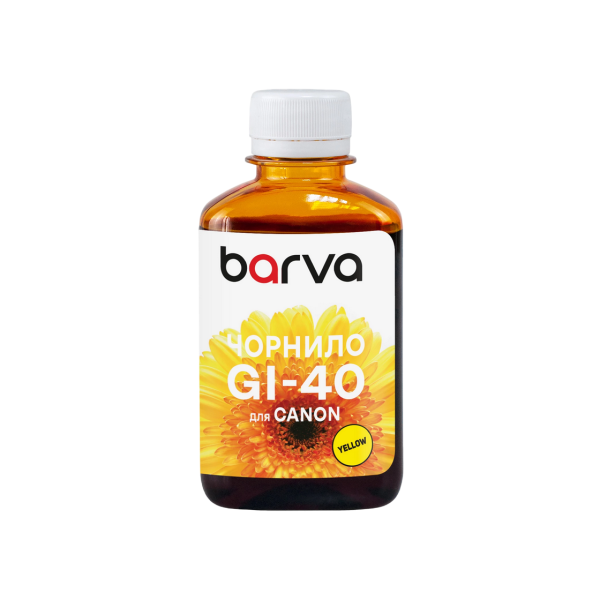 Чернила Barva для серии G Canon Yellow (GI-40 Y) 180гр (CGI40-750