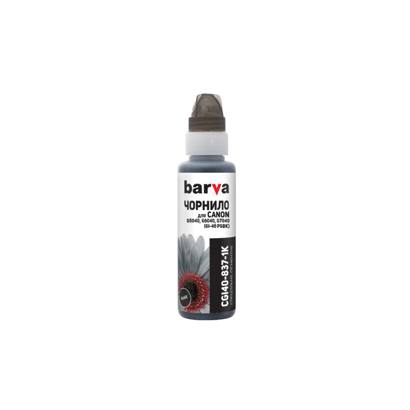 Чернила Barva для G серии Canon черные (GI-40 BK) 100гр OneKey (CGI40-837