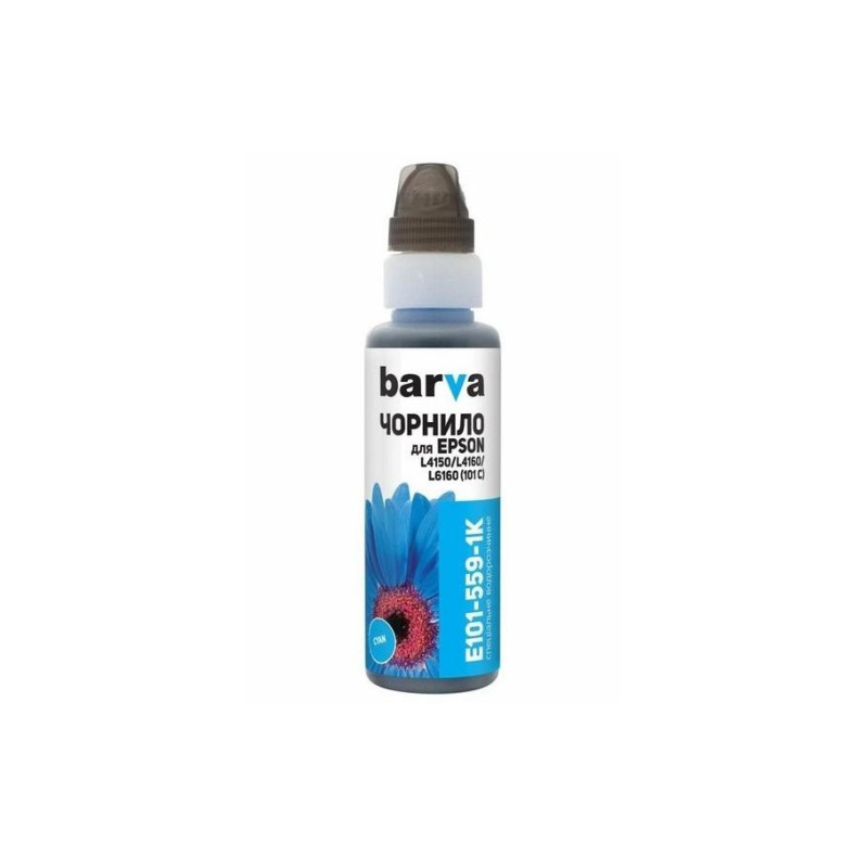 Чернила Barva для Epson 101 C, 100гр, Onekey Compatible, Голубые
