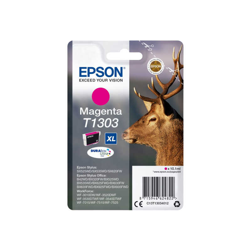 Картридж с чернилами Epson Singlepack T1303 DURABrite Ultra Ink, Magenta