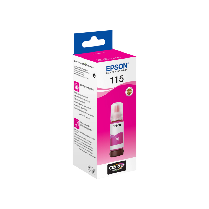 Ink Epson C13T07D34A, 115 EcoTank Ink Bottle, Magenta
