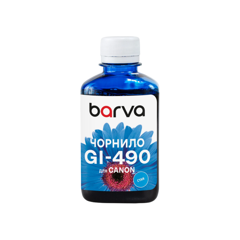Чернила Barva для серии G Canon Cyan (GI-490 C) 180гр (G490-504)