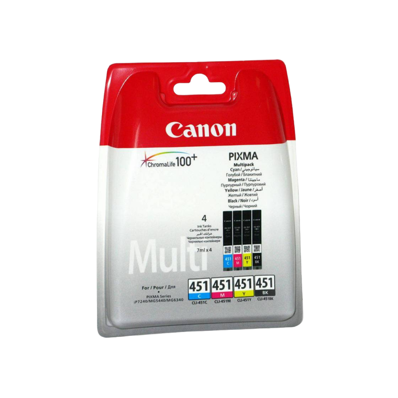 Картридж с чернилами Canon CLI-451 CMYB, Multip