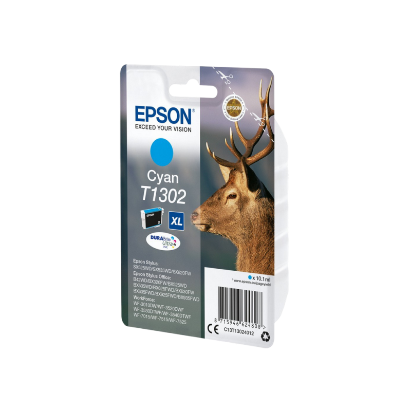 Картридж с чернилами Epson Singlepack T1302 DURABrite Ultra Ink, Cyan
