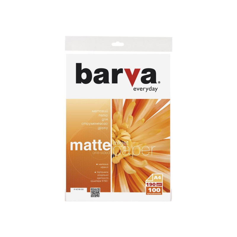 A4 190g 100p Everyday Matt Inkjet Photo Paper Barva