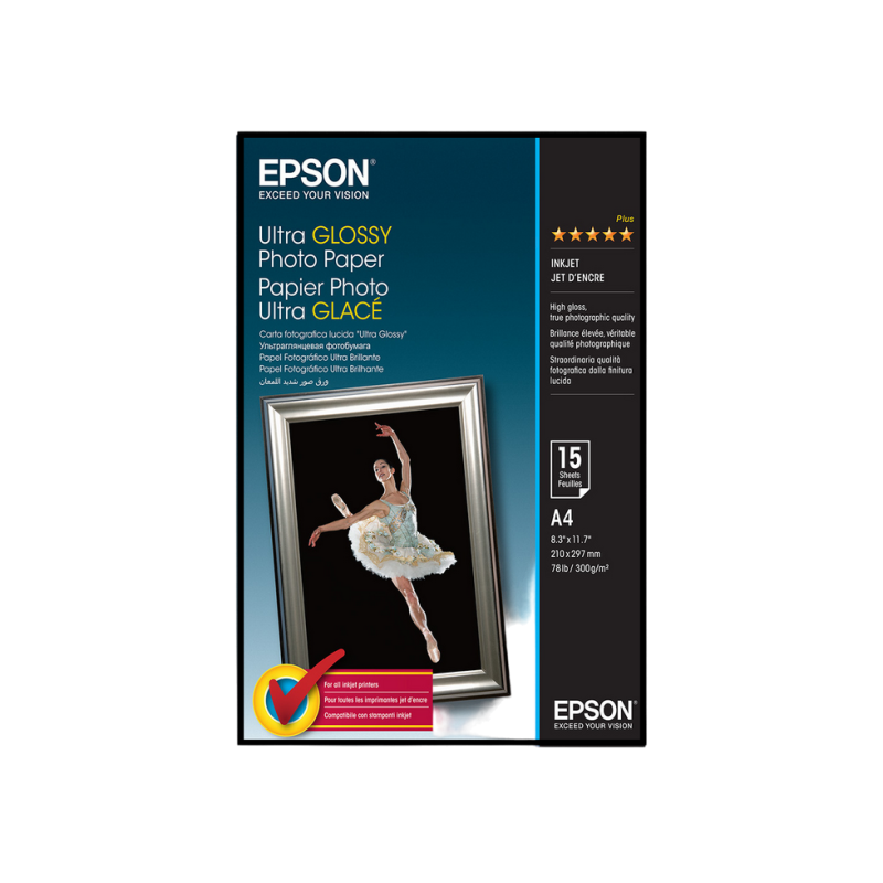 Фотобумага Epson Ultra Glossy A4 C13S041927, 15 шт.