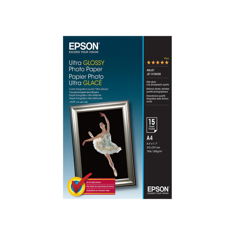 Фотобумага Epson Ultra Glossy A4 C13S041927, 15 шт.