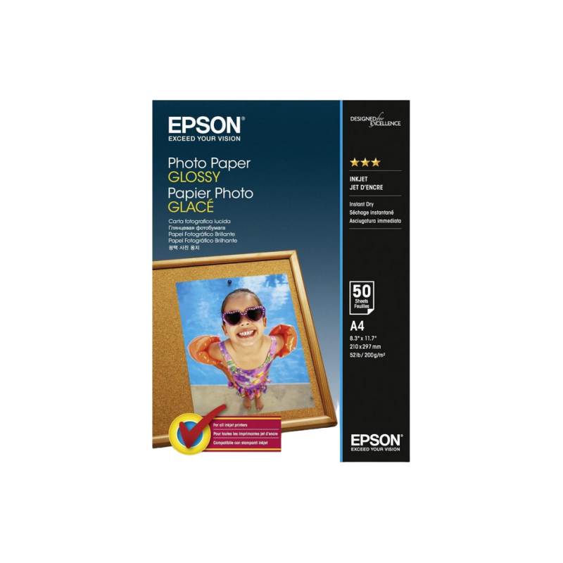 Фотобумага Epson A4 глянцевая C13S042539, 50 шт.