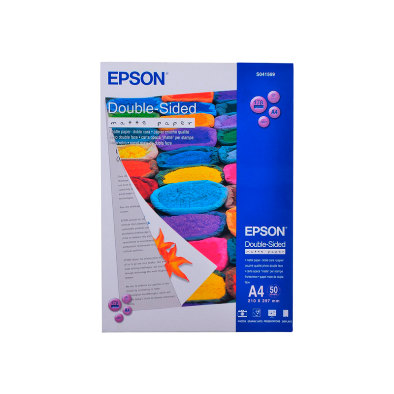 Двусторонняя матовая бумага Epson А4, 50 шт.
