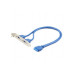 Cable, Dual USB 3.0 receptacle on bracket, CC-USB3-RECEPTACLE