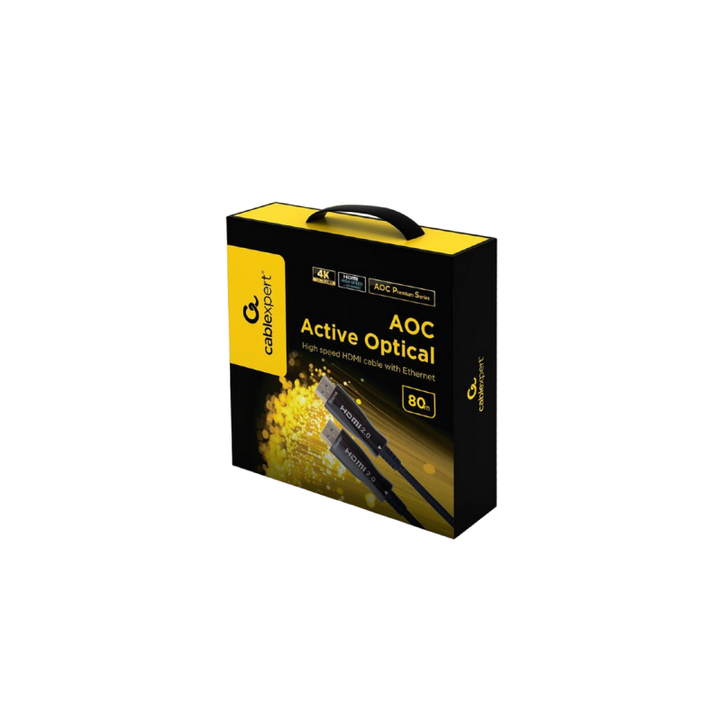 Кабель HDMI-HDMI активный оптический 80,0 м Cablexpert, 4K UHD при 60 Гц, CCBP-HDMI-AOC-80M-02