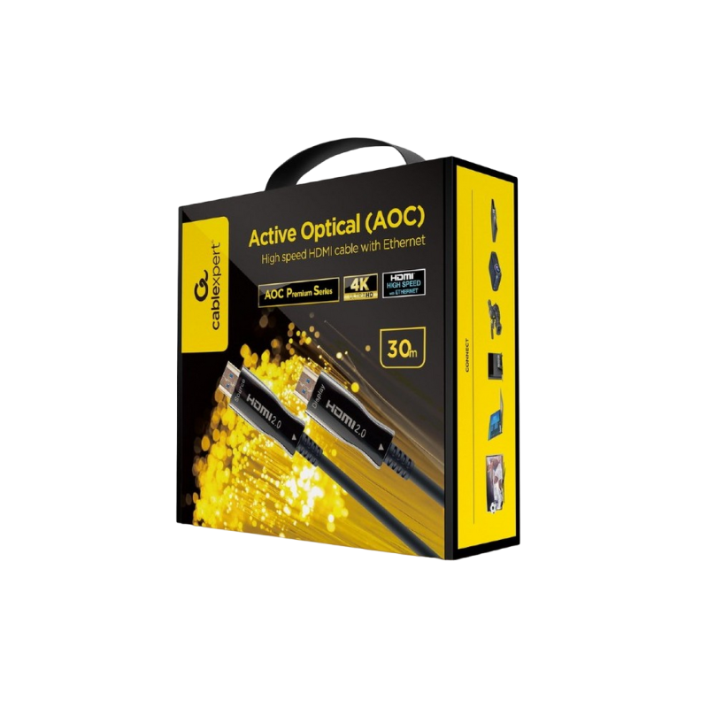 Кабель HDMI-HDMI активный оптический 30,0 м Cablexpert, 4K UHD при 60 Гц, CCBP-HDMI-AOC-30M-02