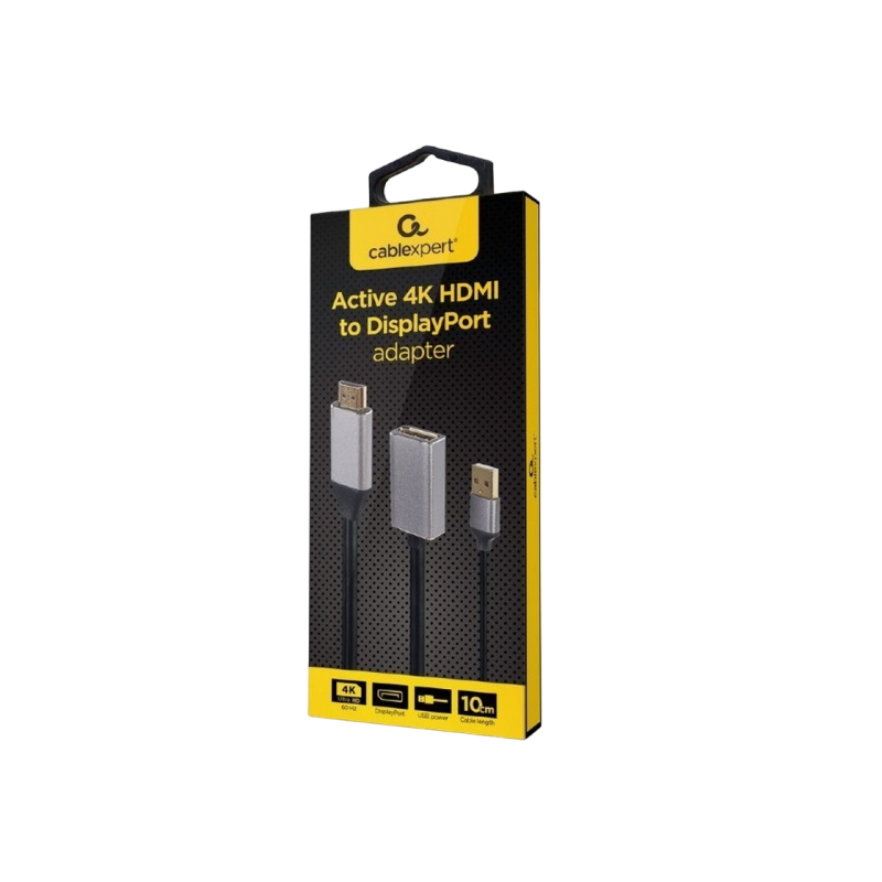 Адаптер DP F на HDMI M Active 4K Cablexpert "A-HDMIM-DPF-02" Display port fem на HDMI male