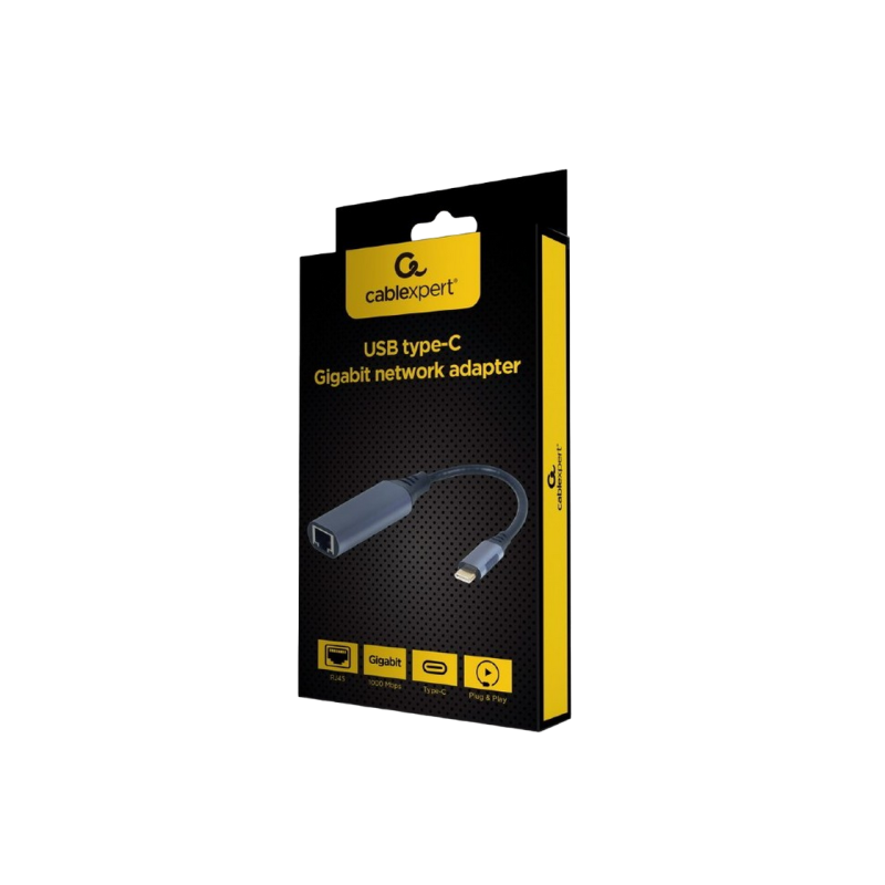 Adapter Type-C to LAN F, Gigabit, A-USB3C-DPF-01