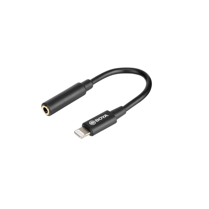 Adapter Audio Boya BY-K3 ( 3.5mm to Lightning ), Black