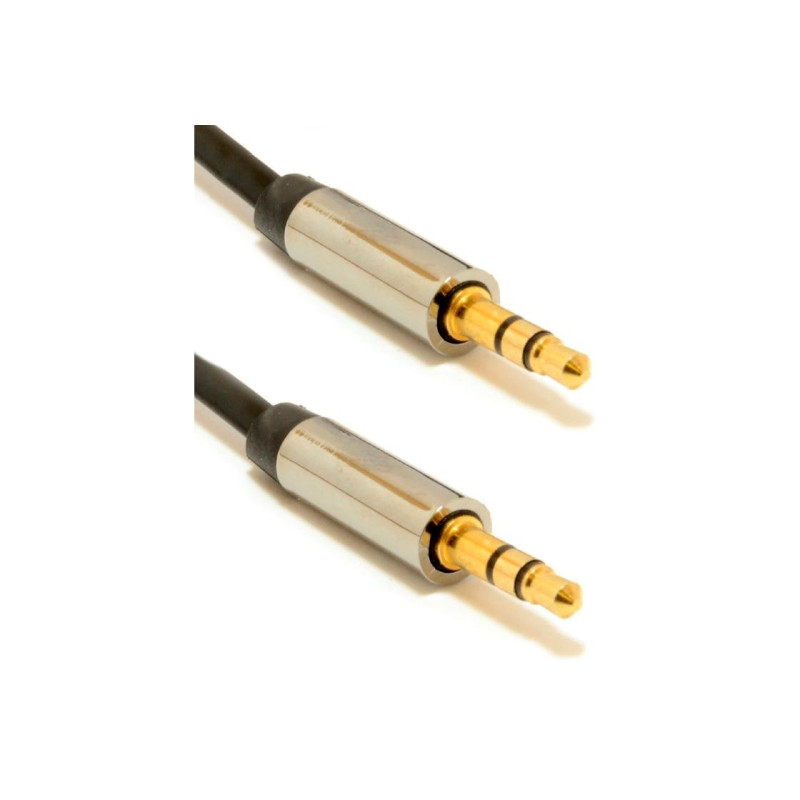 Cable 3.5mm jack - 3.5mm jack, 0.75m, 3pin, Cablexpert, Gold connectors, CCAP-444-0.75M