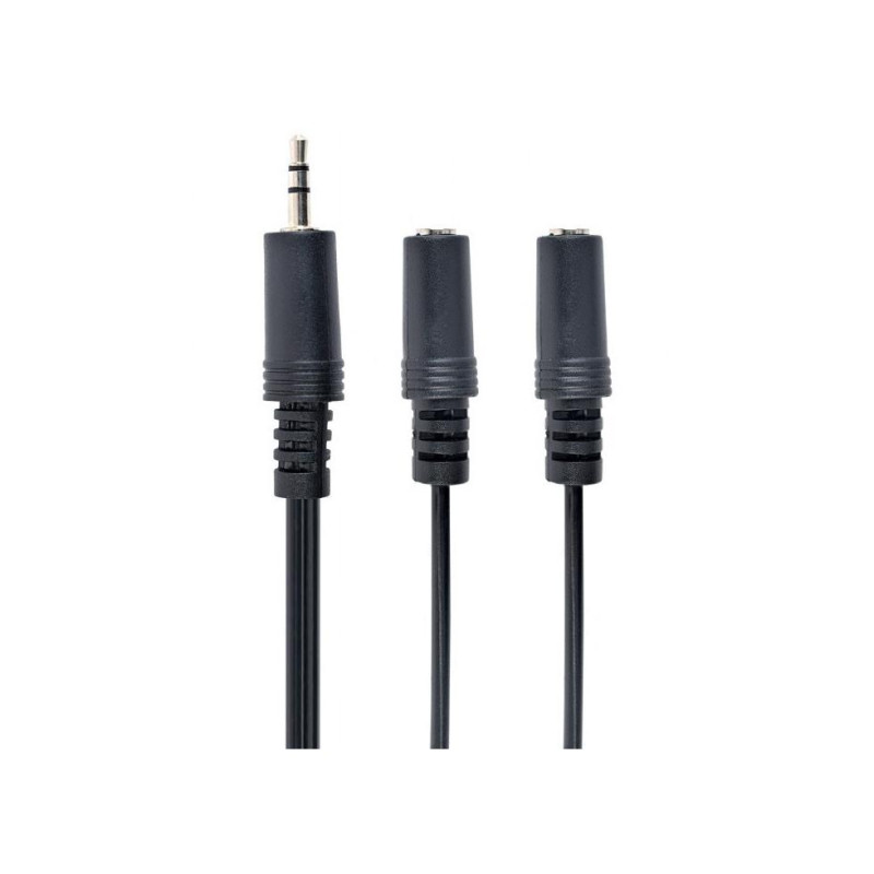 Аудиокабель-разветвитель 5,0 м 3,5 мм 3-контактный штекер на 3,5 мм стерео + микрофонные гнезда, Cablexpert CCA-415