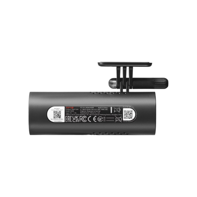 Registrator video 70mai M200 Camera Auto, Dash Cam 3, Dark Grey
