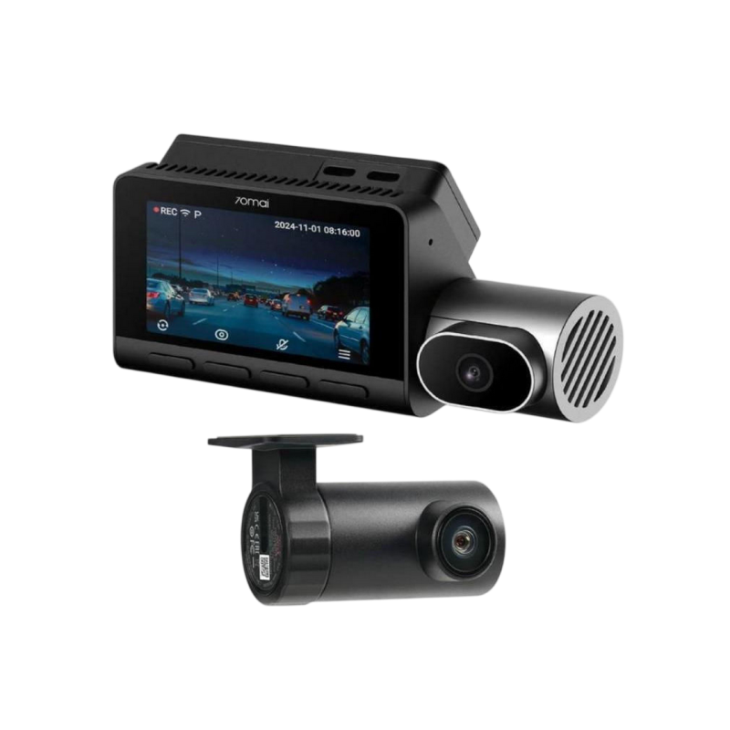 70mai Dash Cam T800-41-512 3Channel 512GB, with Rear Cam RC41 HDR 4K, Black