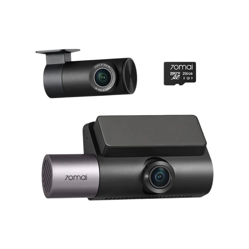 70mai Dash Cam T800-2 3Channel 256GB, with Rear Cam RC24, Black