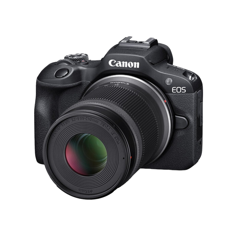 DC Canon EOS R100, RF-S 18-45 mm, RF-S 55-210 mm, Black