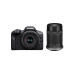 DC Canon EOS R100, RF-S 18-45 mm, RF-S 55-210 mm, Black