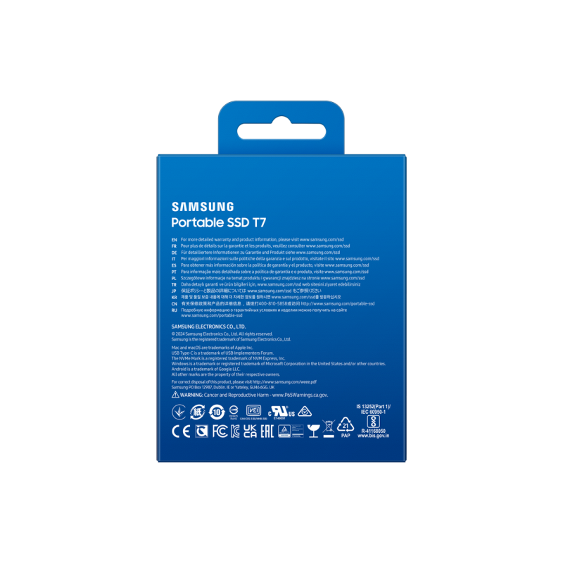 Внешний SSD 4.0TB Samsung T7, Titan Gray