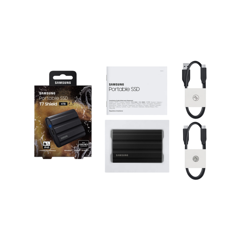 Внешний SSD 4.0TB Samsung T7 Shield, Black