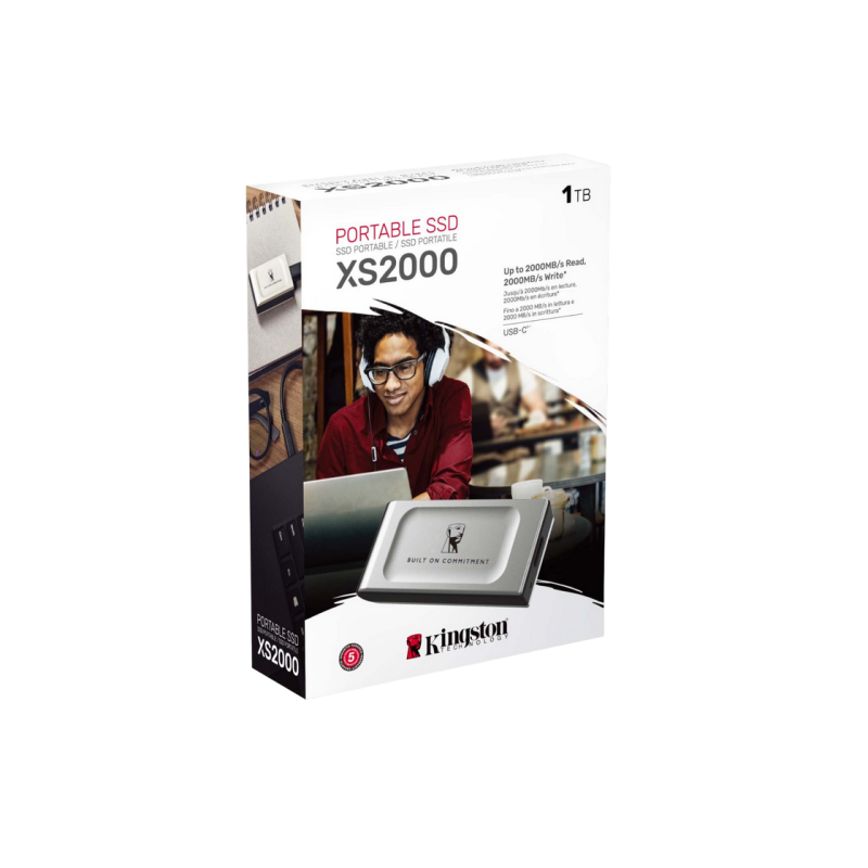 Внешний SSD 1.0TB Kingston XS2000 BoC, Black
