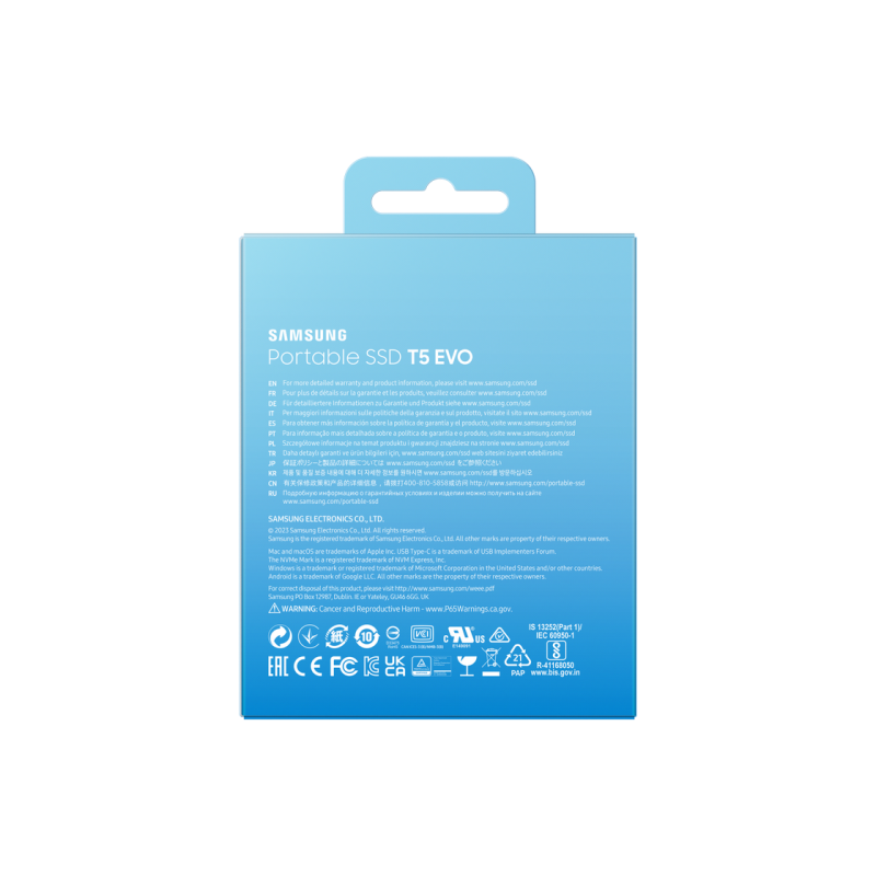 Внешний SSD 2.0TB Samsung T5 Evo, Black
