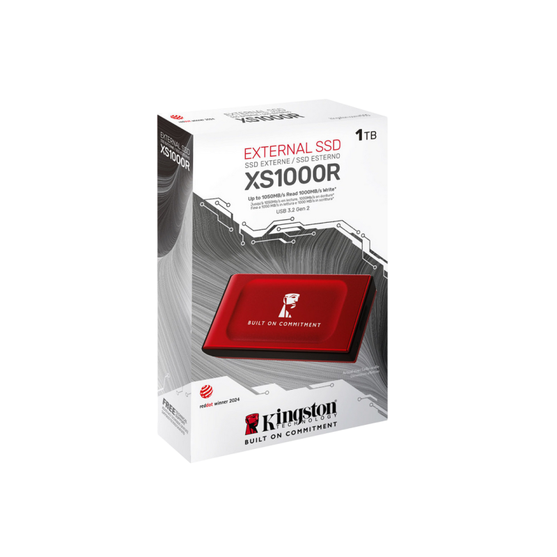 Внешний SSD 1.0TB Kingston XS1000 BoC, Red