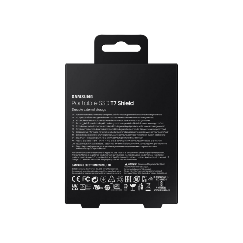 Внешний SSD 4.0TB Samsung T7 Shield, Black