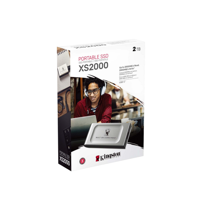 Внешний SSD 2.0TB Kingston XS2000 BoC, Silver