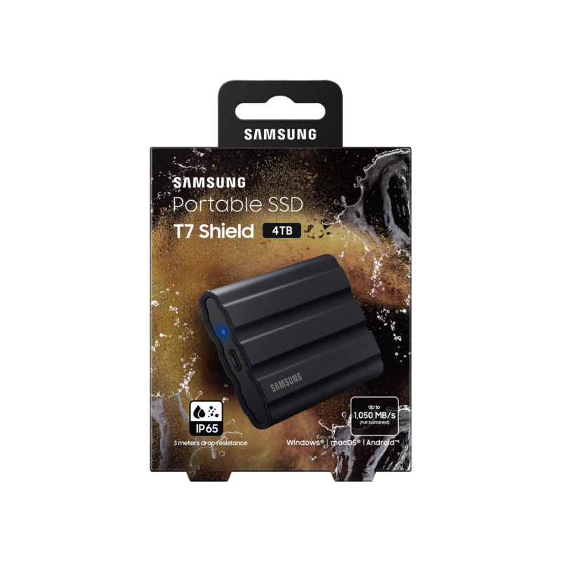 Внешний SSD 4.0TB Samsung T7 Shield, Black