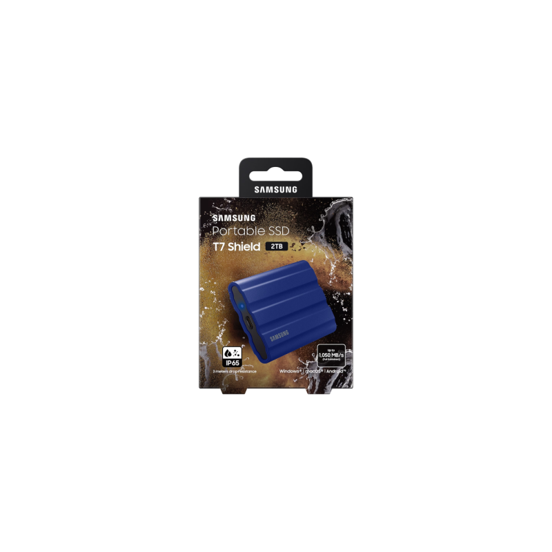 Внешний SSD 2.0TB Samsung T7 Shield, Blue