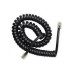 Telephone handset spiral cord, RJ10 (4P4C), 2 m, black, TC4P4CS-2M