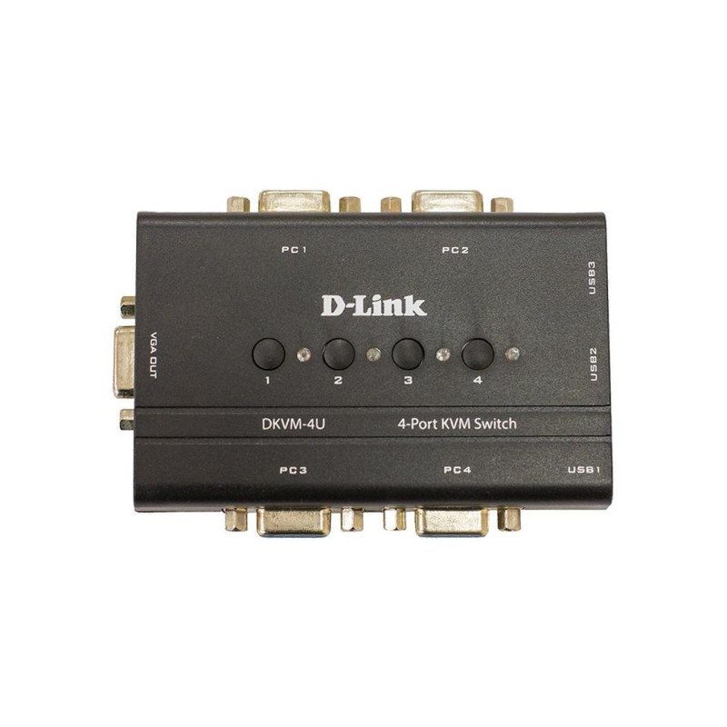 D-Link 4-ПОРТОВЫЙ USB KVM-КОММУТАТОР, DKVM-4U/C2A