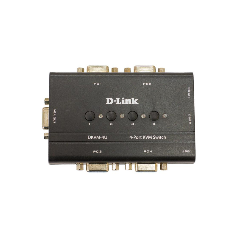 D-Link 4-ПОРТОВЫЙ USB KVM-КОММУТАТОР, DKVM-4U/C2A