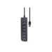 USB 2.0 Hub 7-port with switches, Gembird "UHB-U3P1U2P6P-01", Black